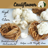 Plant based Cauliflower Spaghetti - Gluten Free Pasta