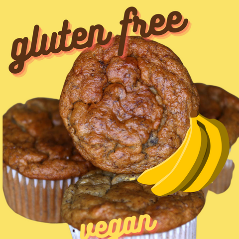 6 Gluten Free Vegan Banana Nut Muffins - Gluten Free Pasta